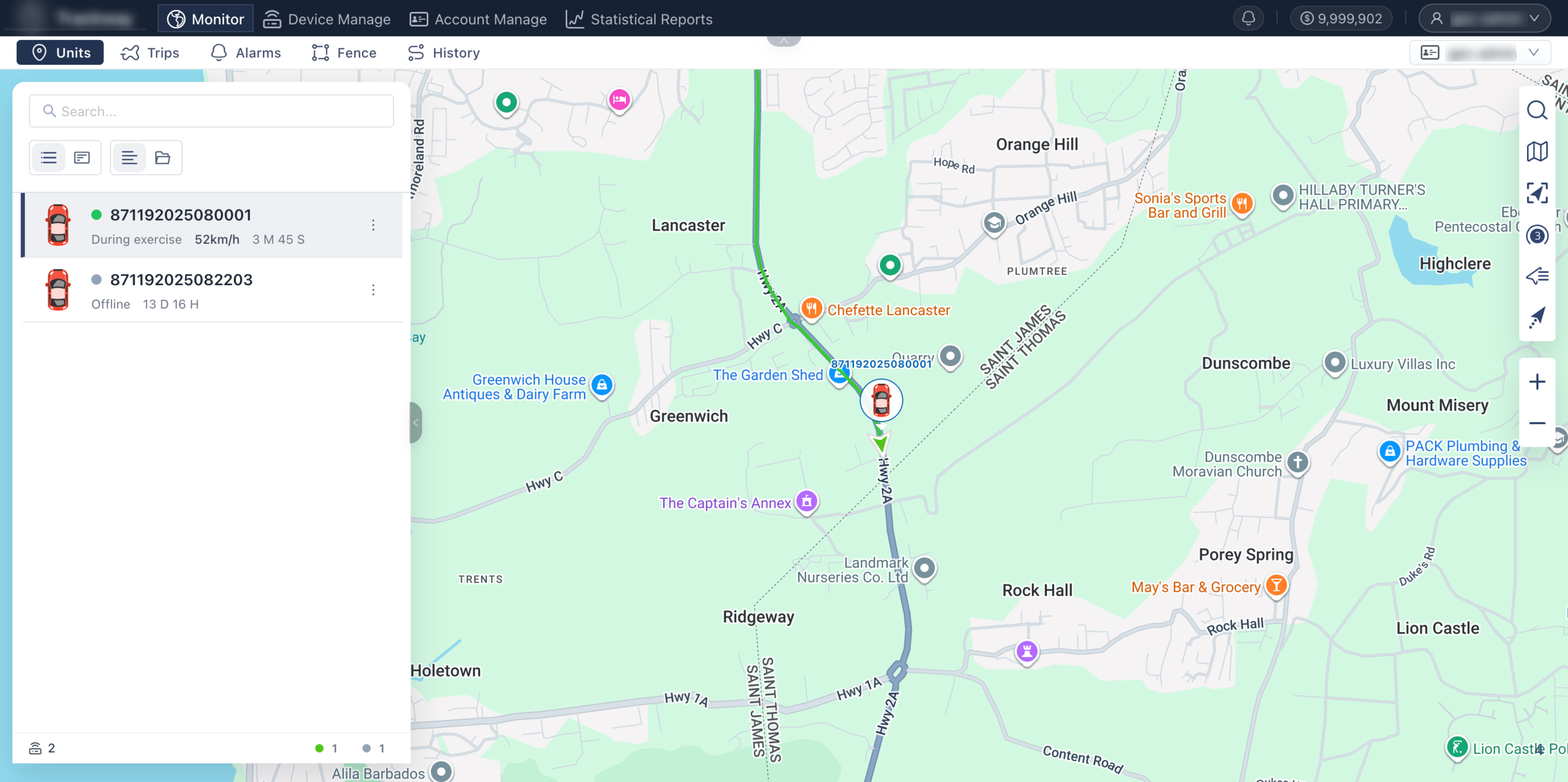 Monitoring Overview and Map